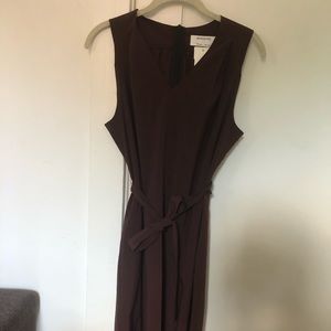 Ministry Maroon Wrap Midi Dress